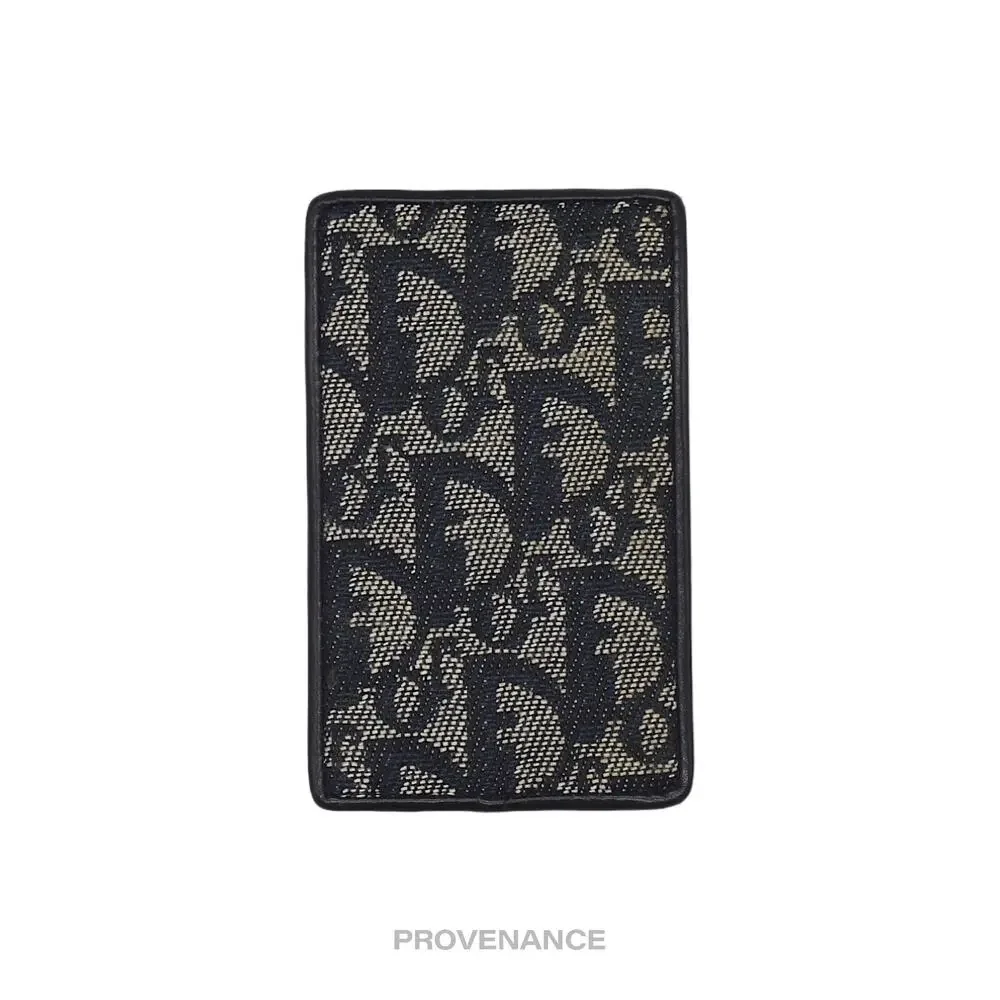 🔴 Dior Card Holder Wallet - Monogram Navy Trotter
